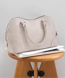 ANEMONE（アネモネ）の「レザー調ワイドボストンバッグ（ボストンバッグ）」