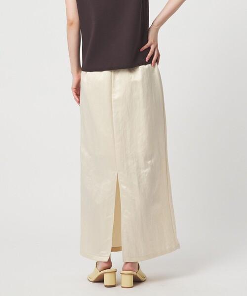 EMMEL REFINES(エメルリファインズ)の「<EMMEL REFINES>EM サテン ナロー スカート(スカート・レディース・ナチュラル/レッド・S/M)」の4枚目の写真