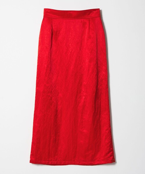EMMEL REFINES(エメルリファインズ)の「<EMMEL REFINES>EM サテン ナロー スカート(スカート・レディース・ナチュラル/レッド・S/M)」の8枚目の写真