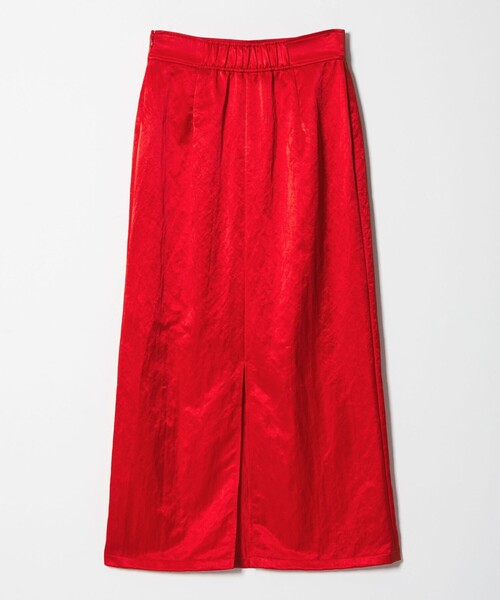 EMMEL REFINES(エメルリファインズ)の「<EMMEL REFINES>EM サテン ナロー スカート(スカート・レディース・ナチュラル/レッド・S/M)」の9枚目の写真