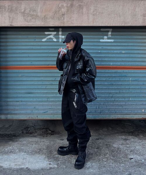 CORNERBLESS(コーナーブレス)の「CROCO FAKE LEATHER JACKET(ライダースジャケット・レディース・その他・LARGE/MEDIUM)」の4枚目の写真