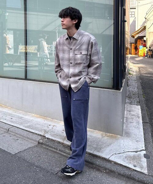 CIAOPANIC TYPY(チャオパニックティピー)の「【着心地◎】ユニセックス/シアサッカーフェードチェックシャツ(シャツ/ブラウス・メンズ・グリーン/ベージュ/グレー・MEDIUM/LARGE)」の8枚目の写真