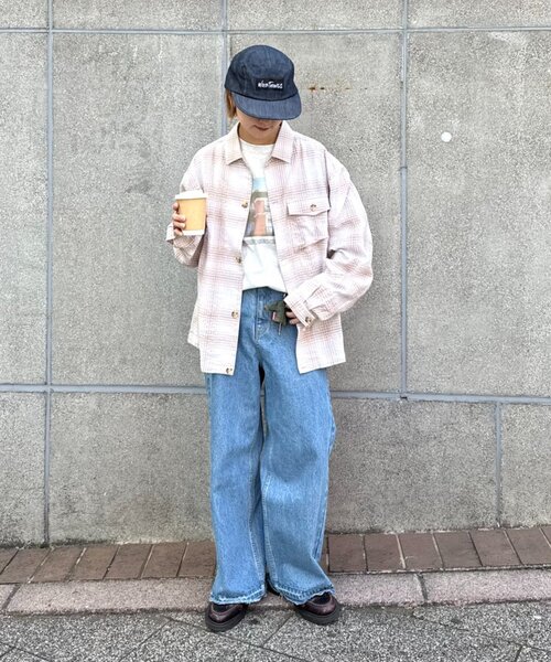 CIAOPANIC TYPY(チャオパニックティピー)の「【着心地◎】ユニセックス/シアサッカーフェードチェックシャツ(シャツ/ブラウス・メンズ・グリーン/ベージュ/グレー・MEDIUM/LARGE)」の13枚目の写真