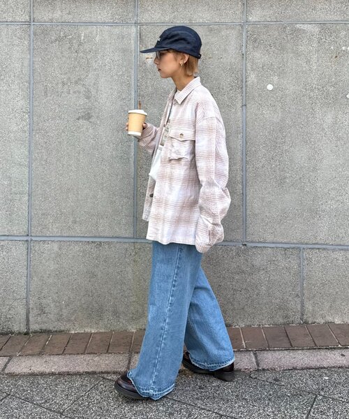 CIAOPANIC TYPY(チャオパニックティピー)の「【着心地◎】ユニセックス/シアサッカーフェードチェックシャツ(シャツ/ブラウス・メンズ・グリーン/ベージュ/グレー・MEDIUM/LARGE)」の15枚目の写真