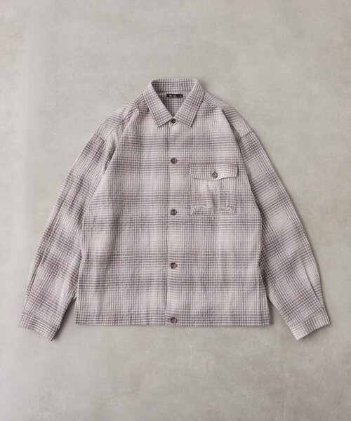 CIAOPANIC TYPY(チャオパニックティピー)の「【着心地◎】ユニセックス/シアサッカーフェードチェックシャツ(シャツ/ブラウス・メンズ・グリーン/ベージュ/グレー・MEDIUM/LARGE)」の21枚目の写真