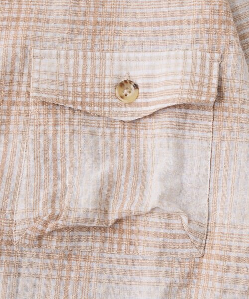 CIAOPANIC TYPY(チャオパニックティピー)の「【着心地◎】ユニセックス/シアサッカーフェードチェックシャツ(シャツ/ブラウス・レディース・グリーン/ベージュ/グレー・MEDIUM/LARGE)」の8枚目の写真