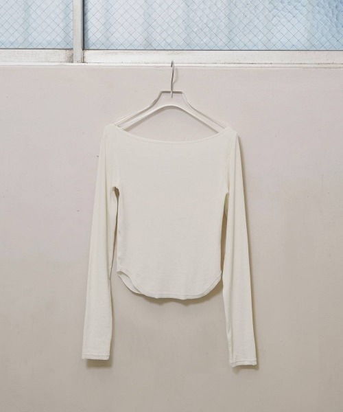 TODAYFUL（トゥデイフル）の「TODAYFUL　Soft Fraise Tops ソフトフライストップス/12620603（Tシャツ/カットソー・レディース・スミクロ/グレー/アイボリー・ONE SIZE）」の10枚目の写真