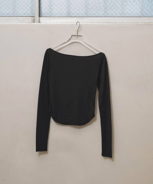 TODAYFUL（トゥデイフル）の「TODAYFUL　Soft Fraise Tops ソフトフライストップス/12620603（Tシャツ/カットソー・レディース・スミクロ/グレー/アイボリー・ONE SIZE）」の13枚目の写真