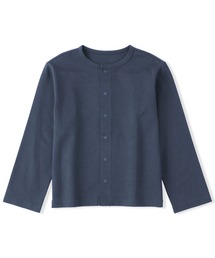 キッズ ＵＶカット梨地編みクルーネックカーディガン