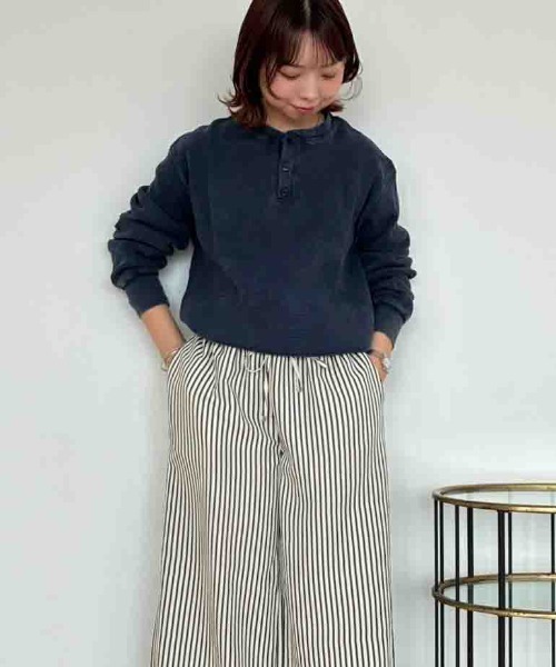 AS KNOW AS plus(アズノゥアズプラス)の「〇ワッフル ヘンリーネック 長袖Tシャツ 【UNISEX ITEM】(Tシャツ/カットソー・レディース・ブラック/ネイビー系/ブラック系・FREE)」の22枚目の写真