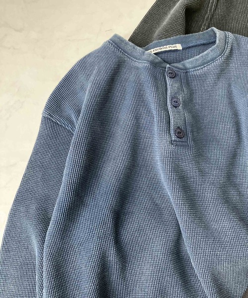 AS KNOW AS plus(アズノゥアズプラス)の「〇ワッフル ヘンリーネック 長袖Tシャツ 【UNISEX ITEM】(Tシャツ/カットソー・レディース・ブラック/ネイビー系/ブラック系・FREE)」の11枚目の写真