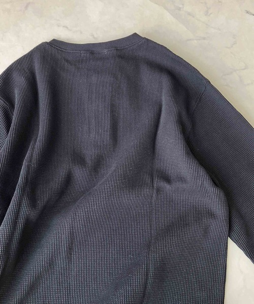 AS KNOW AS plus(アズノゥアズプラス)の「〇ワッフル ヘンリーネック 長袖Tシャツ 【UNISEX ITEM】(Tシャツ/カットソー・レディース・ブラック/ネイビー系/ブラック系・FREE)」の15枚目の写真