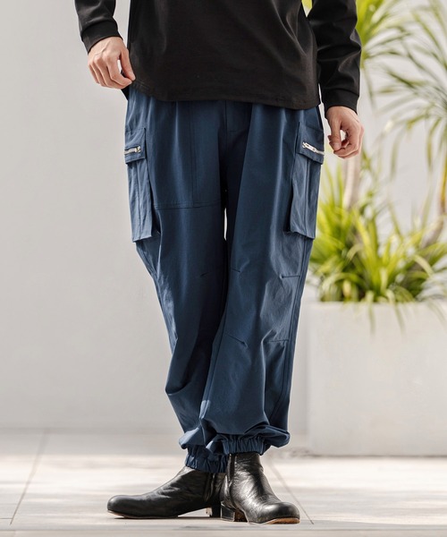 CAMBIO(カンビオ)の「mp14746-ナイロンストレッチZIPカーゴパンツ(HLCM0232)(カーゴパンツ・メンズ・ネイビー/ブラック/カーキ・S/M/L)」の3枚目の写真