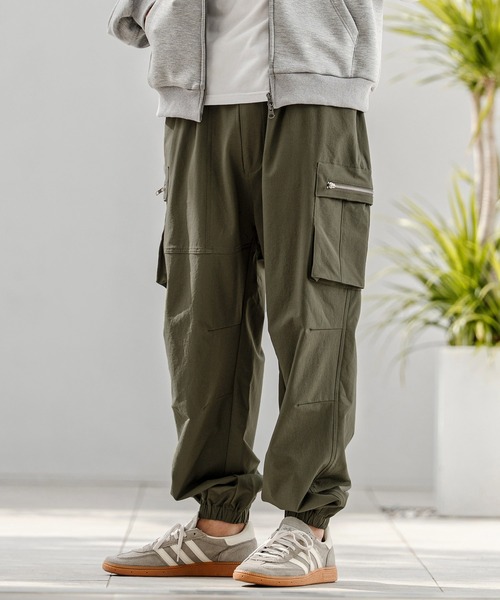 CAMBIO(カンビオ)の「mp14746-ナイロンストレッチZIPカーゴパンツ(HLCM0232)(カーゴパンツ・メンズ・ネイビー/ブラック/カーキ・S/M/L)」の2枚目の写真