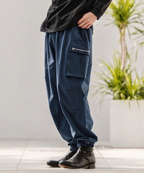 CAMBIO(カンビオ)の「mp14746-ナイロンストレッチZIPカーゴパンツ(HLCM0232)(カーゴパンツ・メンズ・ネイビー/ブラック/カーキ・S/M/L)」の13枚目の写真