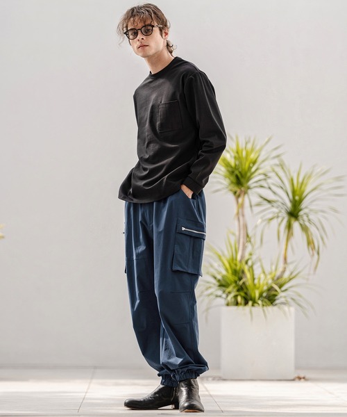 CAMBIO(カンビオ)の「mp14746-ナイロンストレッチZIPカーゴパンツ(HLCM0232)(カーゴパンツ・メンズ・ネイビー/ブラック/カーキ・S/M/L)」の14枚目の写真