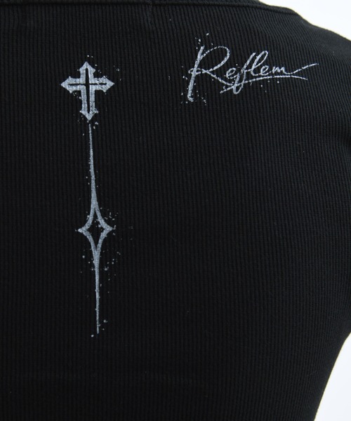 REFLEM(レフレム)の「『REFLEM/レフレム』テレコレイヤードクロップトップス(Tシャツ/カットソー・レディース・ブラック/グレー・M/L)」の19枚目の写真