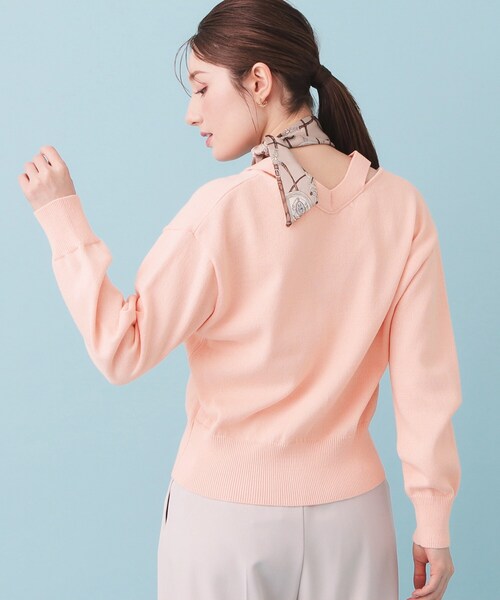 index(インデックス)の「ラメリリースリットVネックカーディガン【洗濯機OK】(カーディガン/ボレロ・レディース・ピンク系1/オフホワイト/チャコールグレー/ブルー・00)」の17枚目の写真