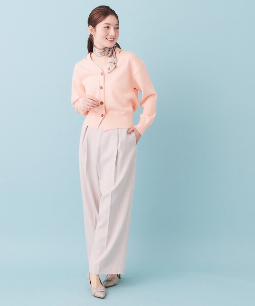 index(インデックス)の「ラメリリースリットVネックカーディガン【洗濯機OK】(カーディガン/ボレロ・レディース・ピンク系1/オフホワイト/チャコールグレー/ブルー・00)」の18枚目の写真