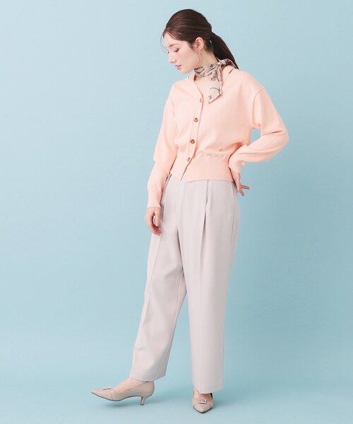 index(インデックス)の「ラメリリースリットVネックカーディガン【洗濯機OK】(カーディガン/ボレロ・レディース・ピンク系1/オフホワイト/チャコールグレー/ブルー・00)」の19枚目の写真