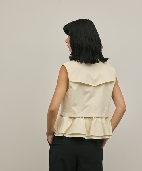 Diagram（ダイアグラム）の「ペプラムトレンチベスト（ベスト・レディース・キナリ/ベージュ・36/38）」の6枚目の写真