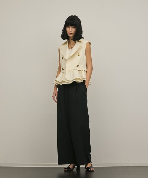 Diagram（ダイアグラム）の「ペプラムトレンチベスト（ベスト・レディース・キナリ/ベージュ・36/38）」の7枚目の写真