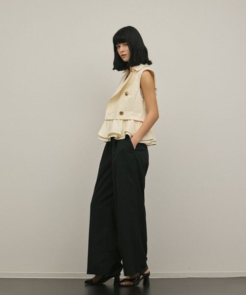 Diagram（ダイアグラム）の「ペプラムトレンチベスト（ベスト・レディース・キナリ/ベージュ・36/38）」の8枚目の写真