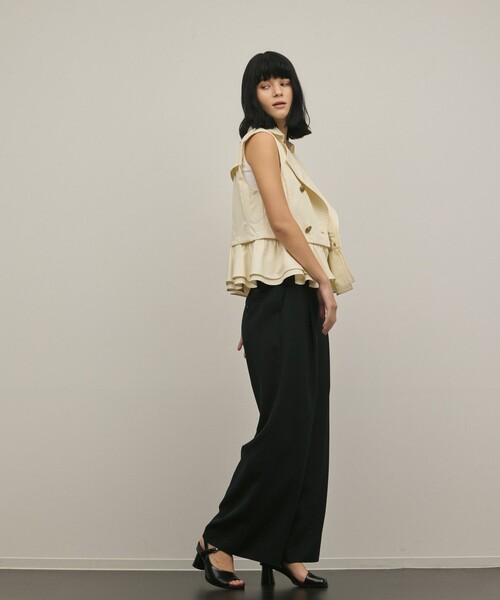 Diagram（ダイアグラム）の「ペプラムトレンチベスト（ベスト・レディース・キナリ/ベージュ・36/38）」の9枚目の写真