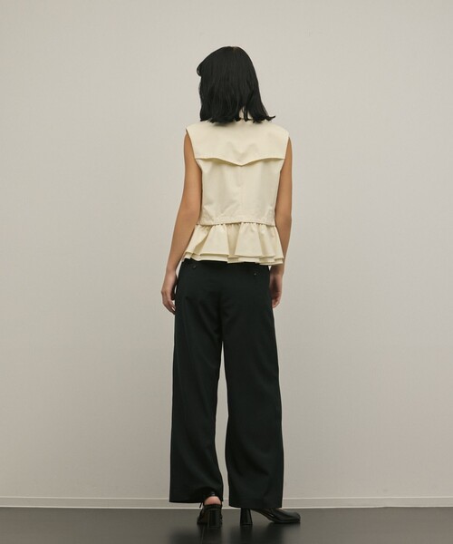 Diagram（ダイアグラム）の「ペプラムトレンチベスト（ベスト・レディース・キナリ/ベージュ・36/38）」の10枚目の写真