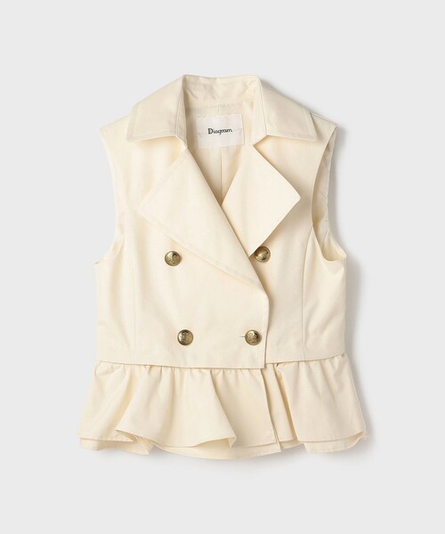 Diagram（ダイアグラム）の「ペプラムトレンチベスト（ベスト・レディース・キナリ/ベージュ・36/38）」の11枚目の写真