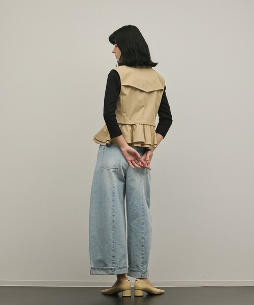 Diagram（ダイアグラム）の「ペプラムトレンチベスト（ベスト・レディース・キナリ/ベージュ・36/38）」の15枚目の写真