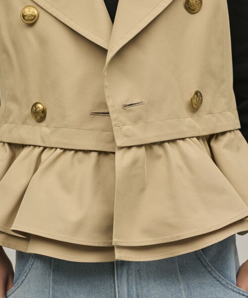 Diagram（ダイアグラム）の「ペプラムトレンチベスト（ベスト・レディース・キナリ/ベージュ・36/38）」の22枚目の写真