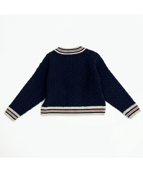 FILA（フィラ）の「KNIT CARDIGAN / ニットカーディガン（カーディガン/ボレロ・レディース・ネイビー/ベージュ/グリーン・XL/L/M）」の5枚目の写真