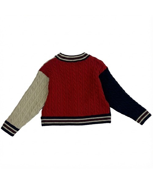 FILA（フィラ）の「KNIT CARDIGAN / ニットカーディガン（カーディガン/ボレロ・レディース・ネイビー/ベージュ/グリーン・XL/L/M）」の4枚目の写真