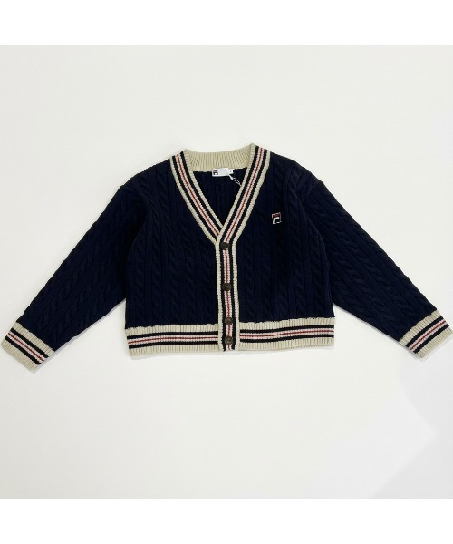 FILA（フィラ）の「KNIT CARDIGAN / ニットカーディガン（カーディガン/ボレロ・レディース・ネイビー/ベージュ/グリーン・XL/L/M）」の10枚目の写真