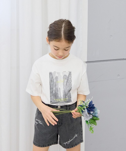 GLOBAL WORK（グローバルワーク）の「ヘビロッTEEプリント半袖/ 637854（Tシャツ/カットソー・キッズ・ブルー系1/グレー系その他5/アッシュグレー/ブルー/グレー系その他6/グレイッシュブルー/オレンジ/ブラック系2/ホワイト系2/ホワイト系1/ブラック系1/グリーン/ライトグレー・160cm/150cm/140cm/130cm）」の2枚目の写真