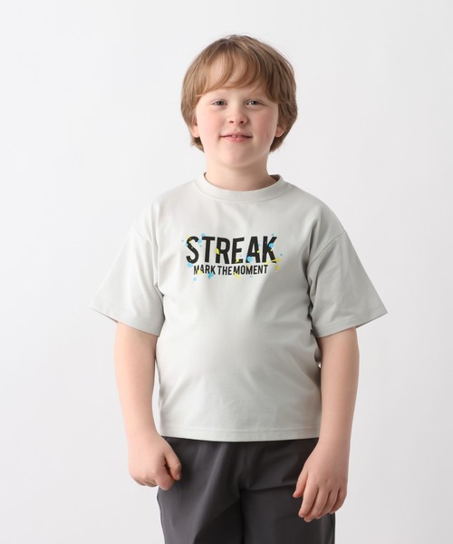 GLOBAL WORK（グローバルワーク）の「ヘビロッTEEプリント半袖/ 637854（Tシャツ/カットソー・キッズ・ブルー系1/グレー系その他5/アッシュグレー/ブルー/グレー系その他6/グレイッシュブルー/オレンジ/ブラック系2/ホワイト系2/ホワイト系1/ブラック系1/グリーン/ライトグレー・160cm/150cm/140cm/130cm）」の5枚目の写真