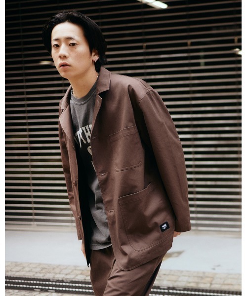 VANS ブラウンレザージャケット VANS（ヴァンズ） M Fake Leather Work Jacket ジャケット 125K1084300