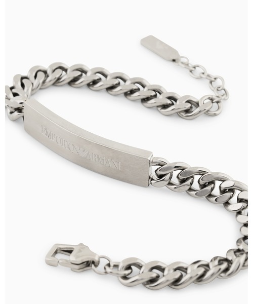EMPORIO ARMANI(エンポリオアルマーニ)の「【エンポリオ アルマーニ】IDブレスレット チェーン ステンレススチール(ブレスレット・メンズ・その他1・FREE)」の2枚目の写真