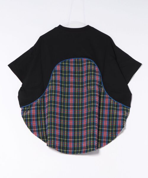 unica(ユニカ)の「まんまる切り替えTシャツ laides(Tシャツ/カットソー・レディース・ブラック/オフホワイト/ブルー・F)」の4枚目の写真