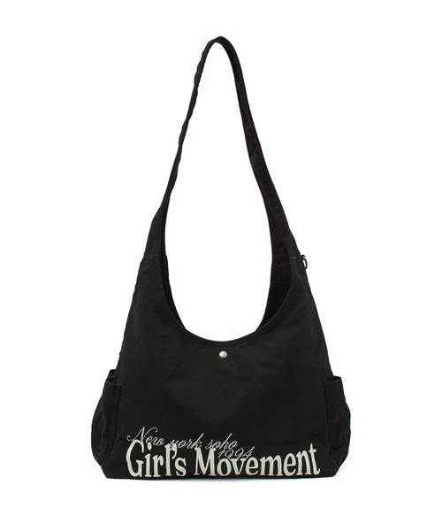 X-girl（エックスガール）の「SIDE POCKET HOBO BAG（ショルダーバッグ・レディース・ブラック/カモフラージュ/ネイビー・ONE SIZE）」の15枚目の写真