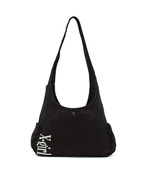 X-girl（エックスガール）の「SIDE POCKET HOBO BAG（ショルダーバッグ・レディース・ブラック/カモフラージュ/ネイビー・ONE SIZE）」の4枚目の写真