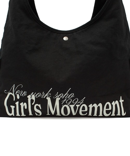 X-girl（エックスガール）の「SIDE POCKET HOBO BAG（ショルダーバッグ・レディース・ブラック/カモフラージュ/ネイビー・ONE SIZE）」の7枚目の写真