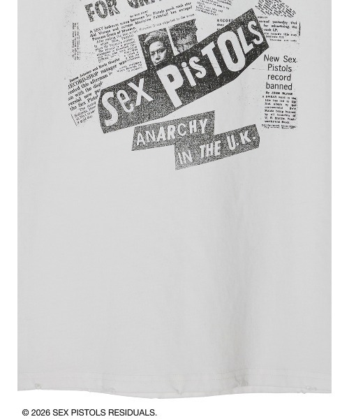Ameri(アメリ)の「Sex Pistols DAMAGE TEE(Tシャツ/カットソー・レディース・ホワイト/ブラック・FREE)」の16枚目の写真