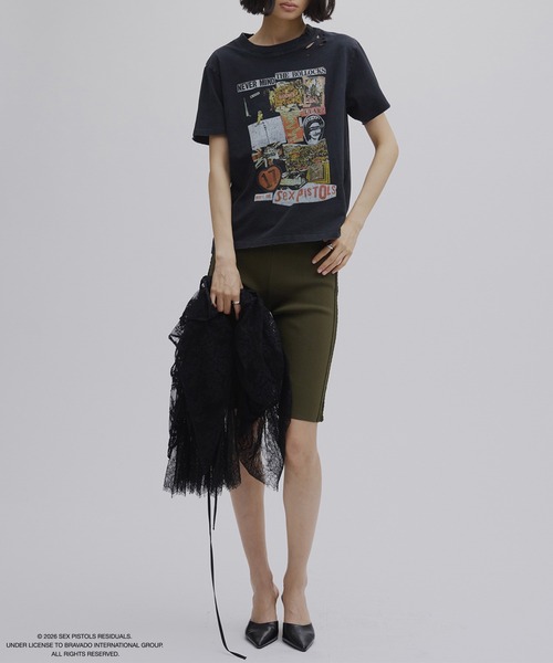 Ameri(アメリ)の「Sex Pistols DAMAGE TEE(Tシャツ/カットソー・レディース・ホワイト/ブラック・FREE)」の6枚目の写真