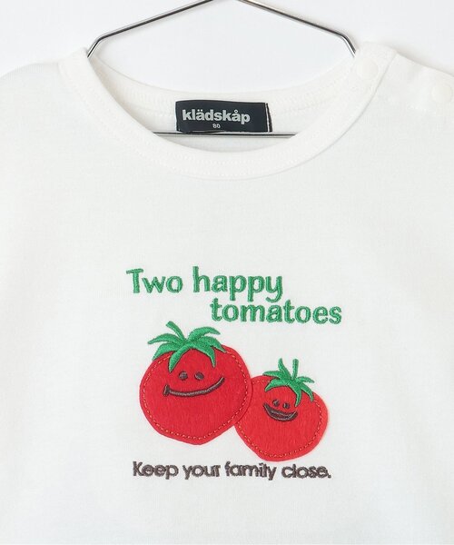 kladskap（クレードスコープ）の「トマトアップリケ半袖Tシャツセットアップ（その他ベビーウェア・キッズ・オフホワイト・90cm/80ｃｍ）」の4枚目の写真