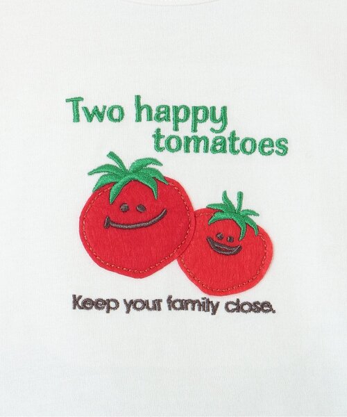 kladskap（クレードスコープ）の「トマトアップリケ半袖Tシャツセットアップ（その他ベビーウェア・キッズ・オフホワイト・90cm/80ｃｍ）」の6枚目の写真