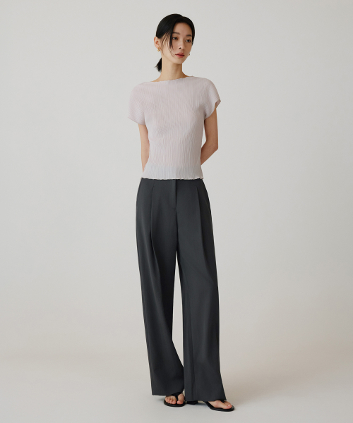 SIYAZU（シヤジュ）の「SIPT7193 タイムレスフォーマルスラックス_チャコール（スラックス・レディース・チャコール・SMALL/MEDIUM/LARGE）」の4枚目の写真
