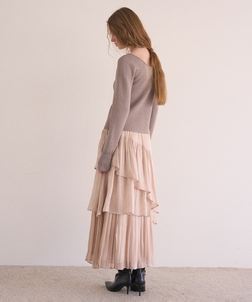 MIELI INVARIANT(ミエリインヴァリアント)の「Aurora Milky Way Tiered Skirt(スカート・レディース・ピンク/ライム/アイボリー/ブラック・FREE)」の17枚目の写真