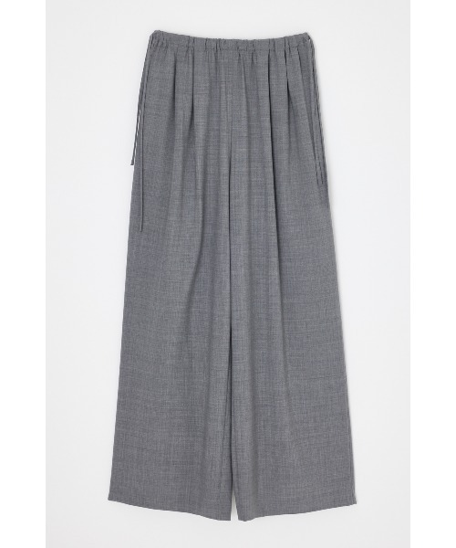 ENFOLD(エンフォルド)の「DRAWSTRING WIDE-PANTS(スラックス・レディース・杢グレー・38/36)」の1枚目の写真